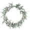 16" White LED Lighted Artificial White Lavender Spring Wreath
